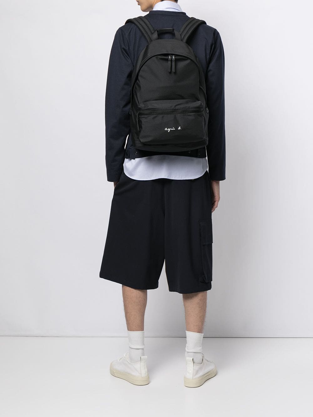 agnès b. logo-print backpack - Image 5