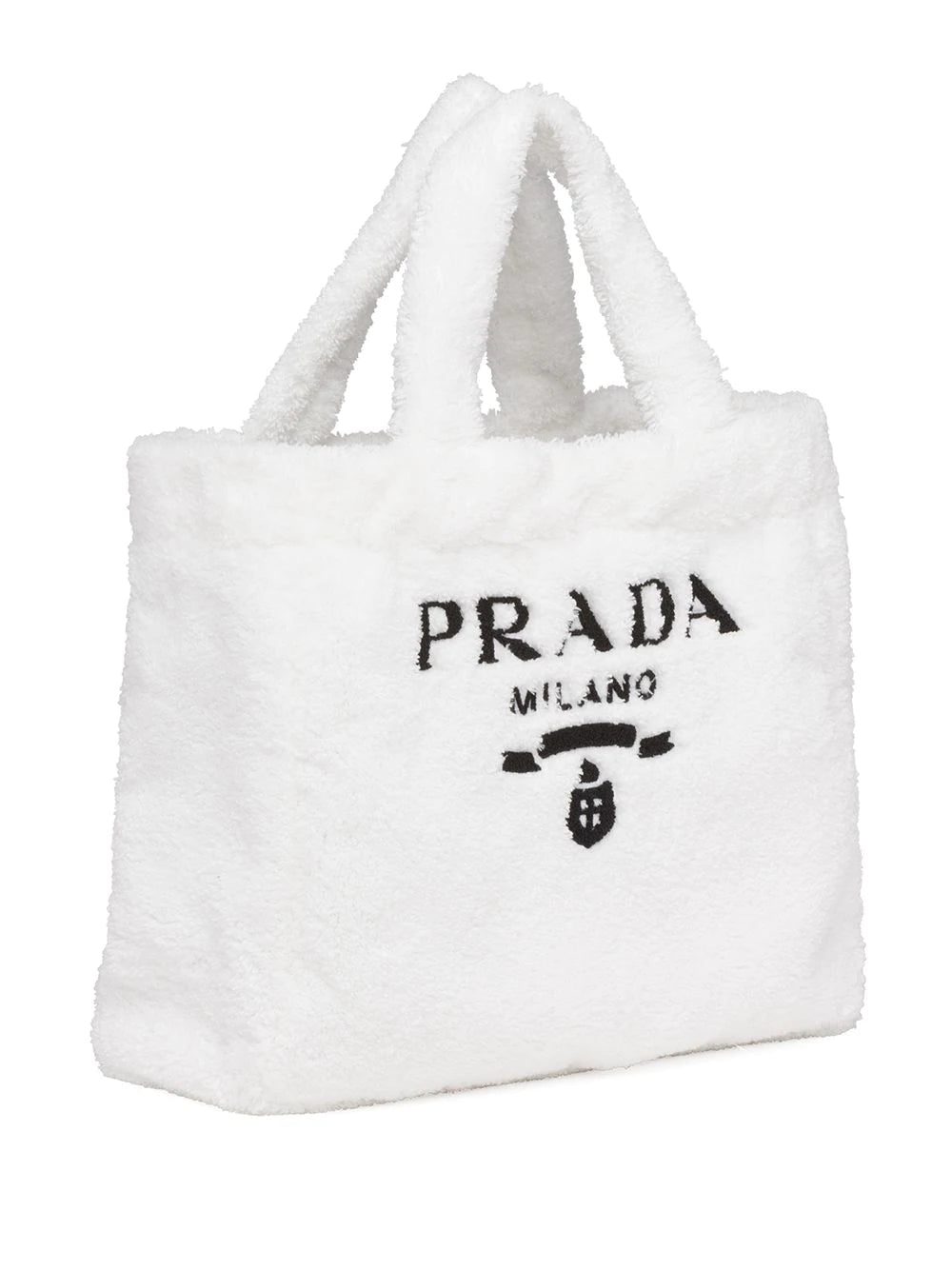 Prada logo-print terry-cloth tote bag - Image 4