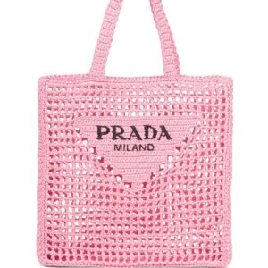 Prada woven tote bag