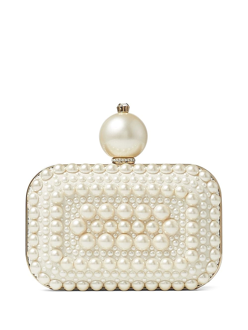 Jimmy Choo Micro Cloud pearl-embellished clutch bag