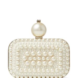 Jimmy Choo  Micro Cloud pearl-embellished clutch bag