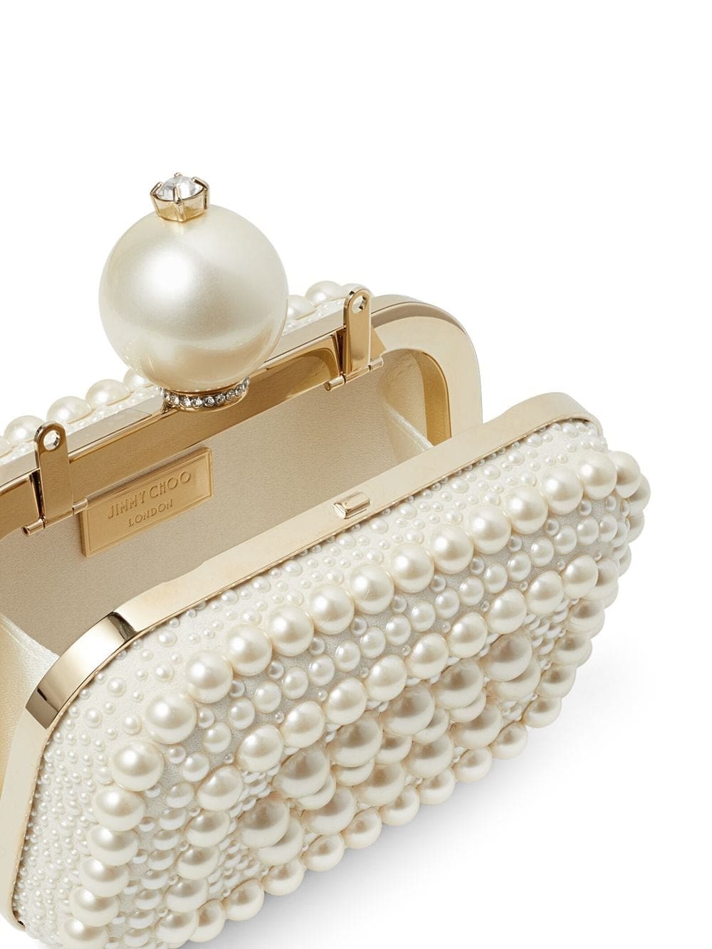 Jimmy Choo Micro Cloud pearl-embellished clutch bag - Image 4