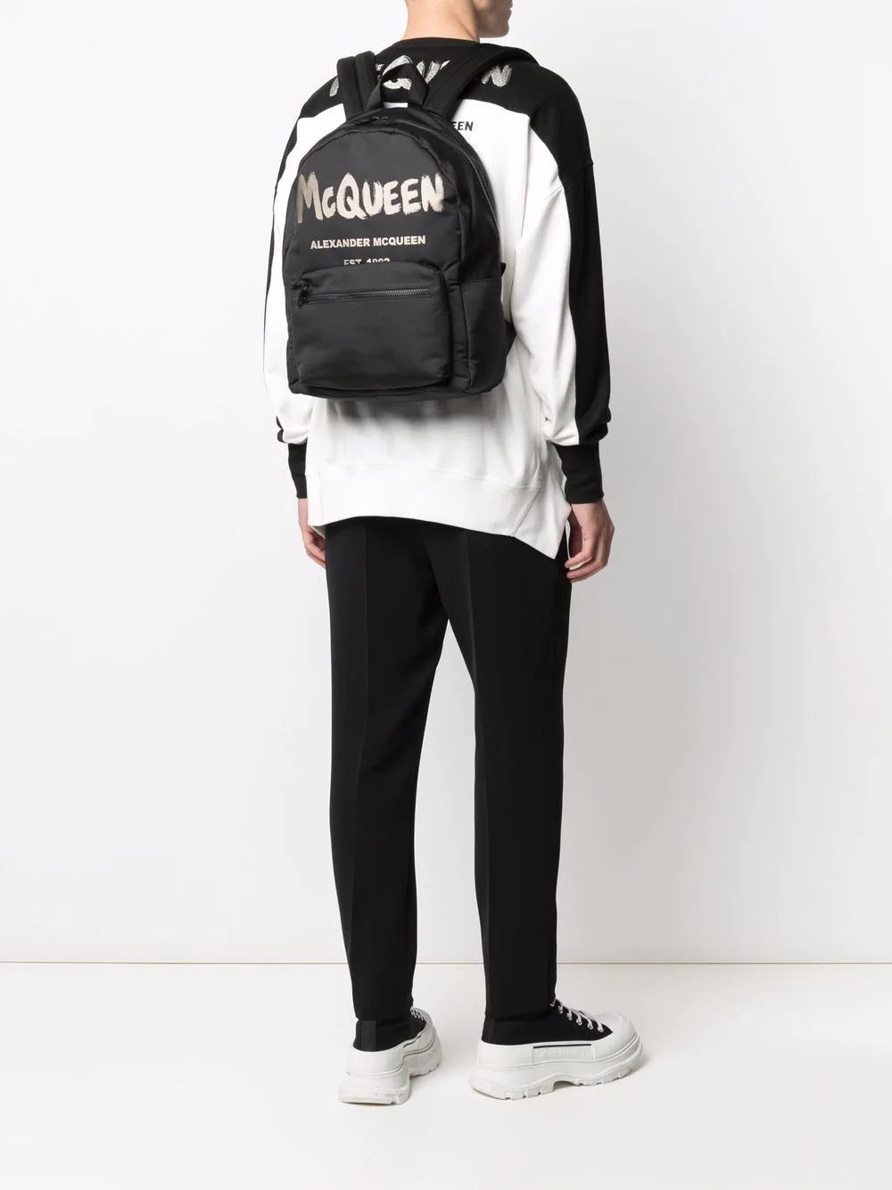 Alexander Mcqueen Graffiti Metropolitan printed backpack - Image 2