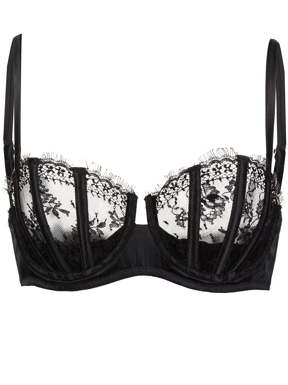 Fleur Du Mal Frankie Lace boned balconette bra