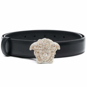 Versace  La Medusa crystal-embellished belt
