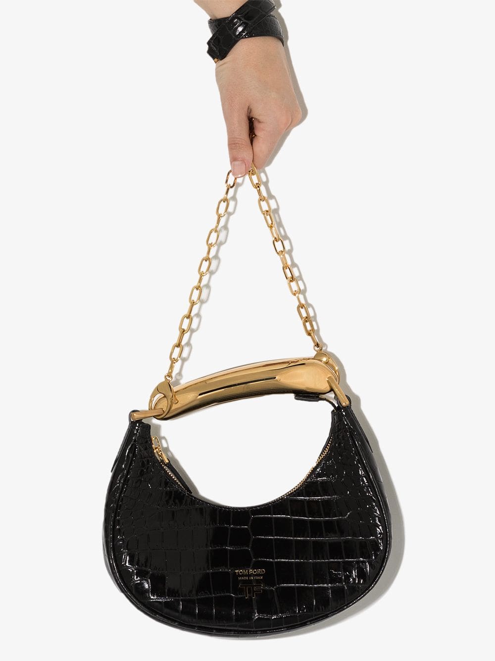 TOM FORD mini Bianca crocodile-embossed tote bag - Image 4