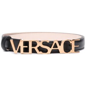 Versace  lettering logo buckle belt
