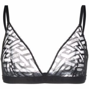 Versace  Greca Signature tulle bralette