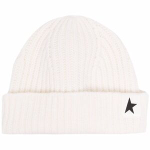 Golden Goose star patch ribbed beanie