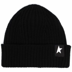 Golden Goose star patch ribbed beanie