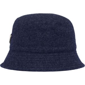 Prada logo plaque wool bucket hat