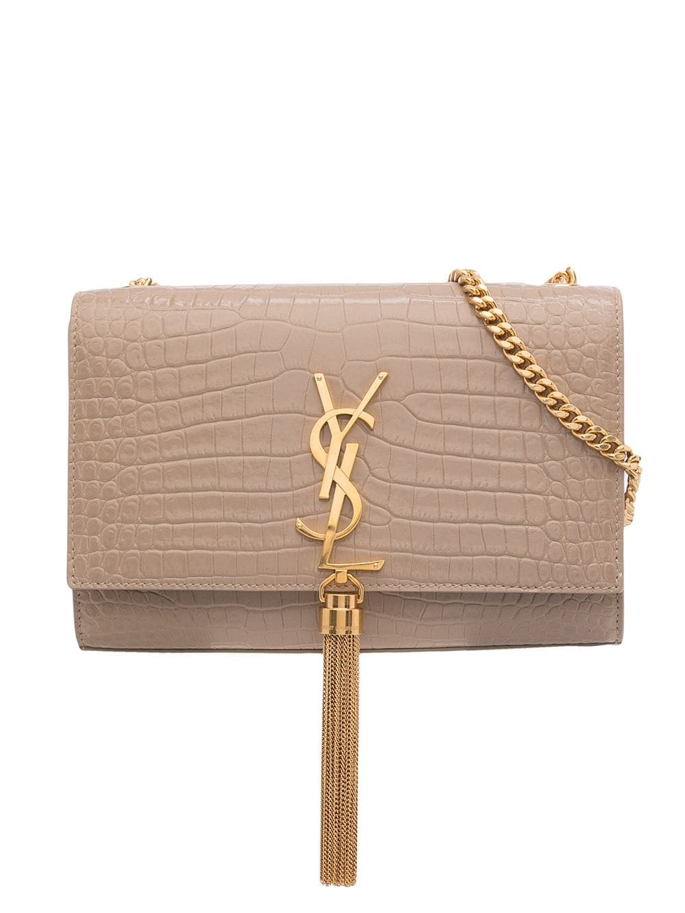 Saint Laurent small Kate croc-effect crossbody bag