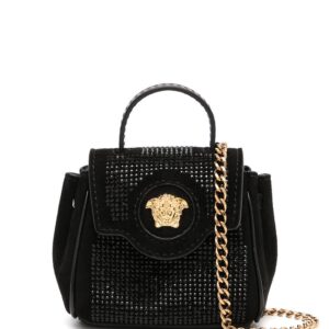 Versace La Medusa crystal-embellished mini bag