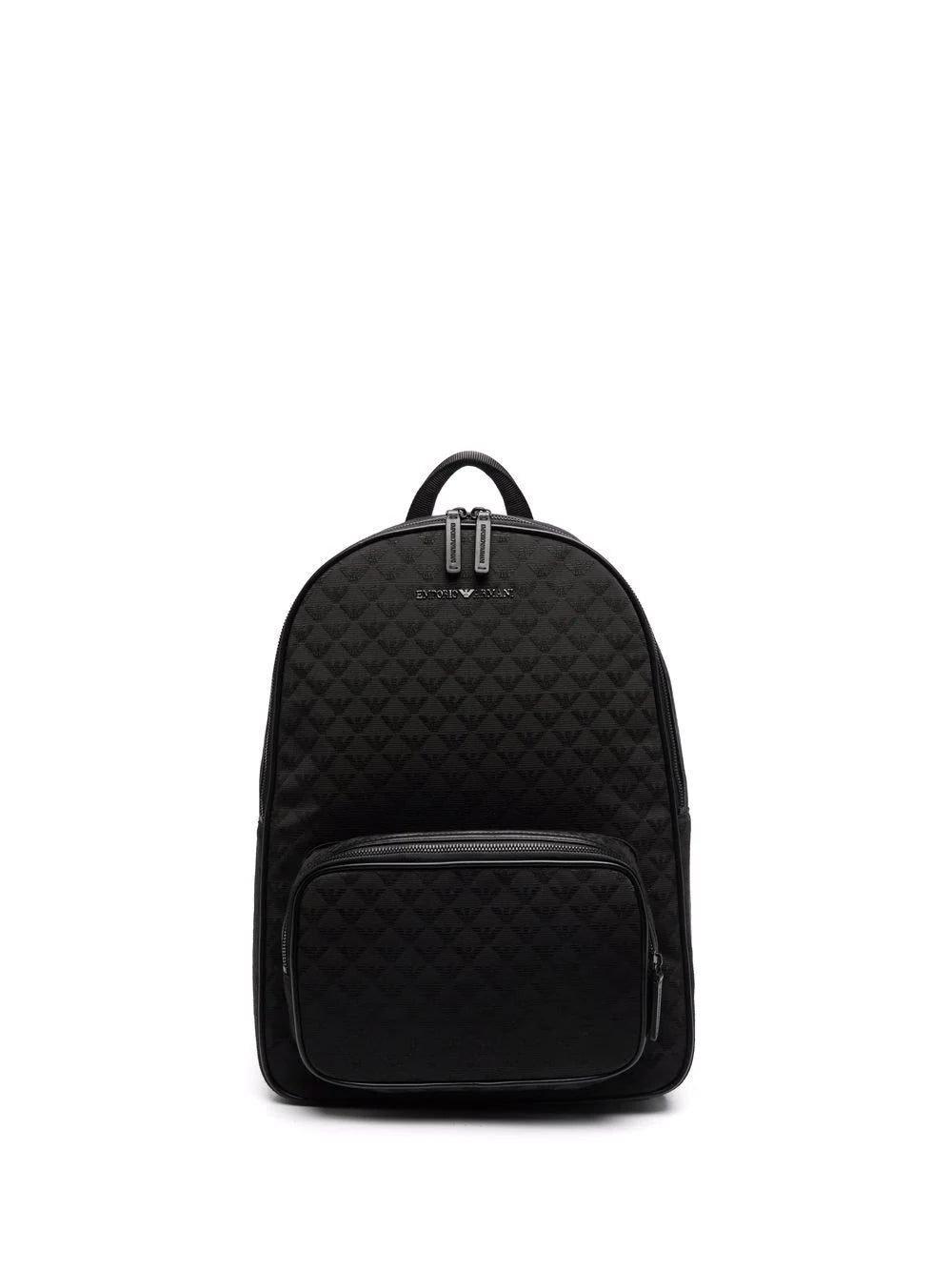 Emporio Armani jacquard-logo zip-around backpack