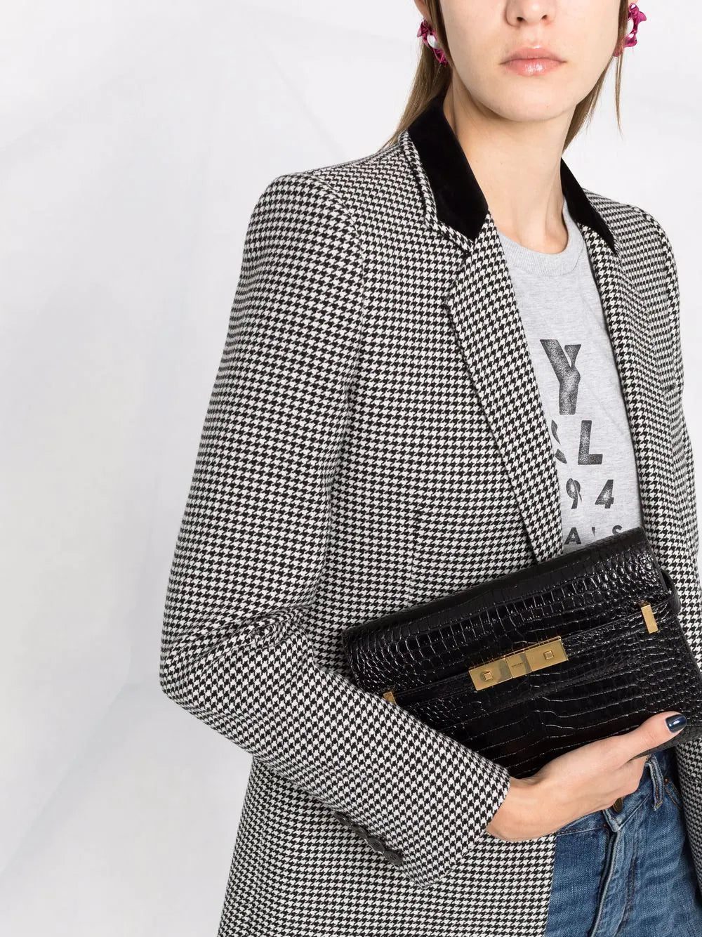 Saint Laurent Manhattan embossed shoulder bag - Image 3