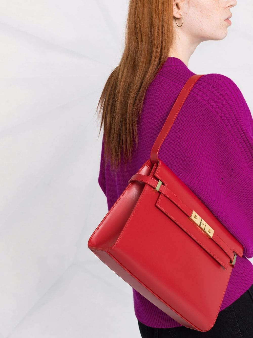 Saint Laurent Manhattan clasp-fastening shoulder bag - Image 3