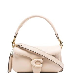 Coach logo-plaque leather tote bag