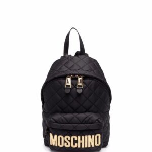 Moschino logo-plaque quilted backpack