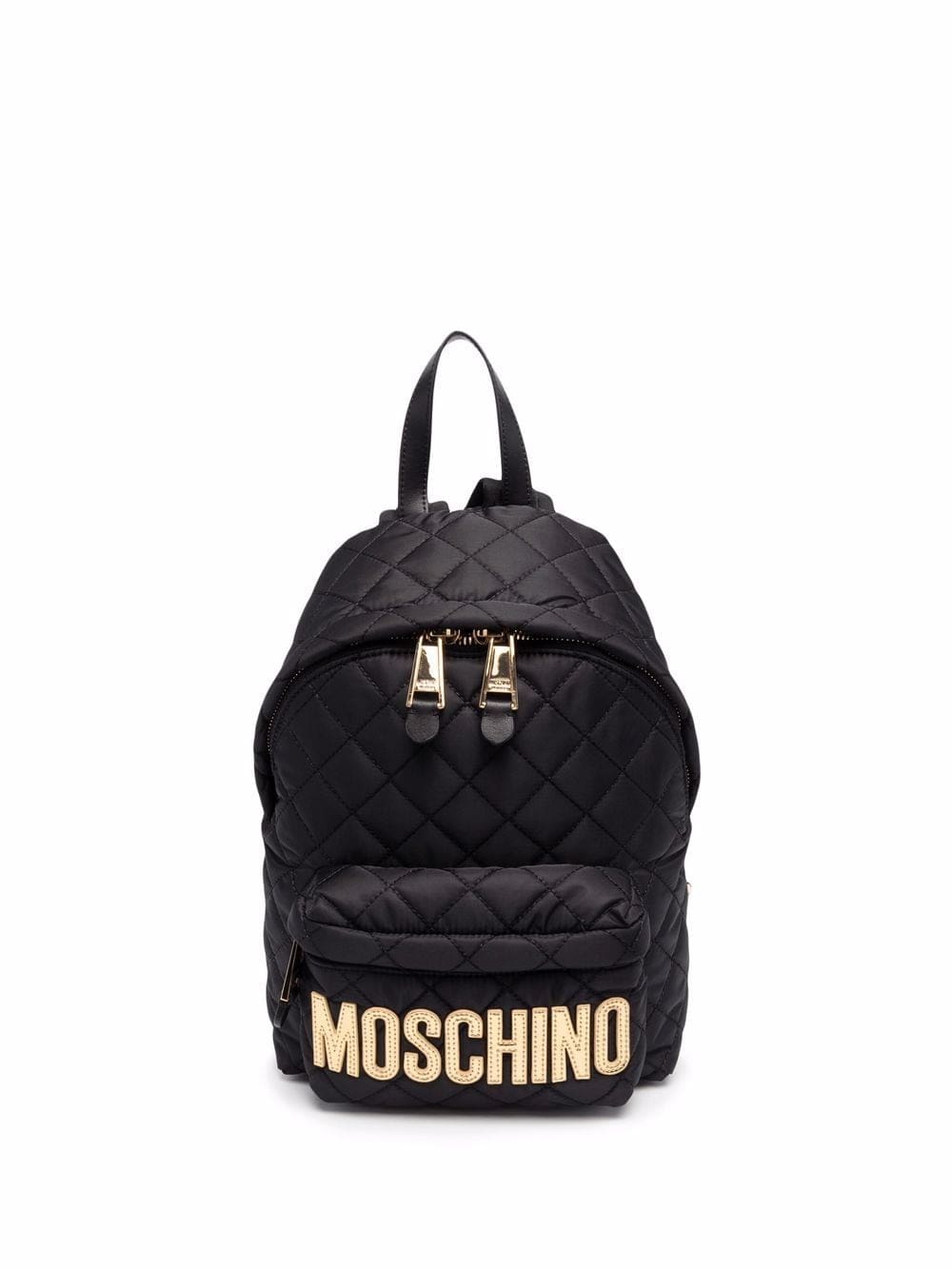 Moschino logo-plaque quilted backpack