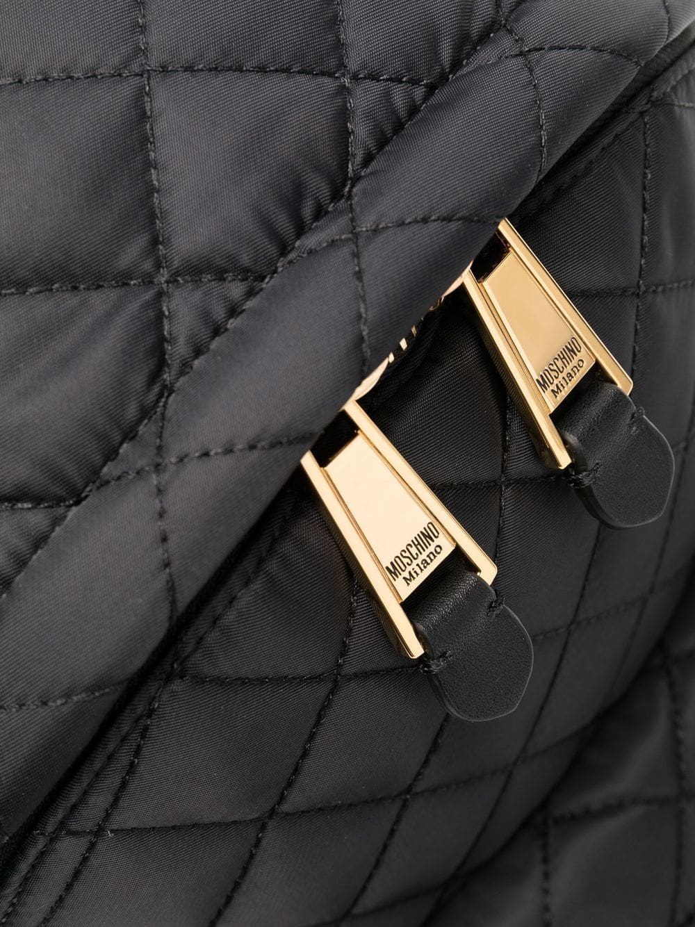 Moschino logo-plaque quilted backpack - Image 4