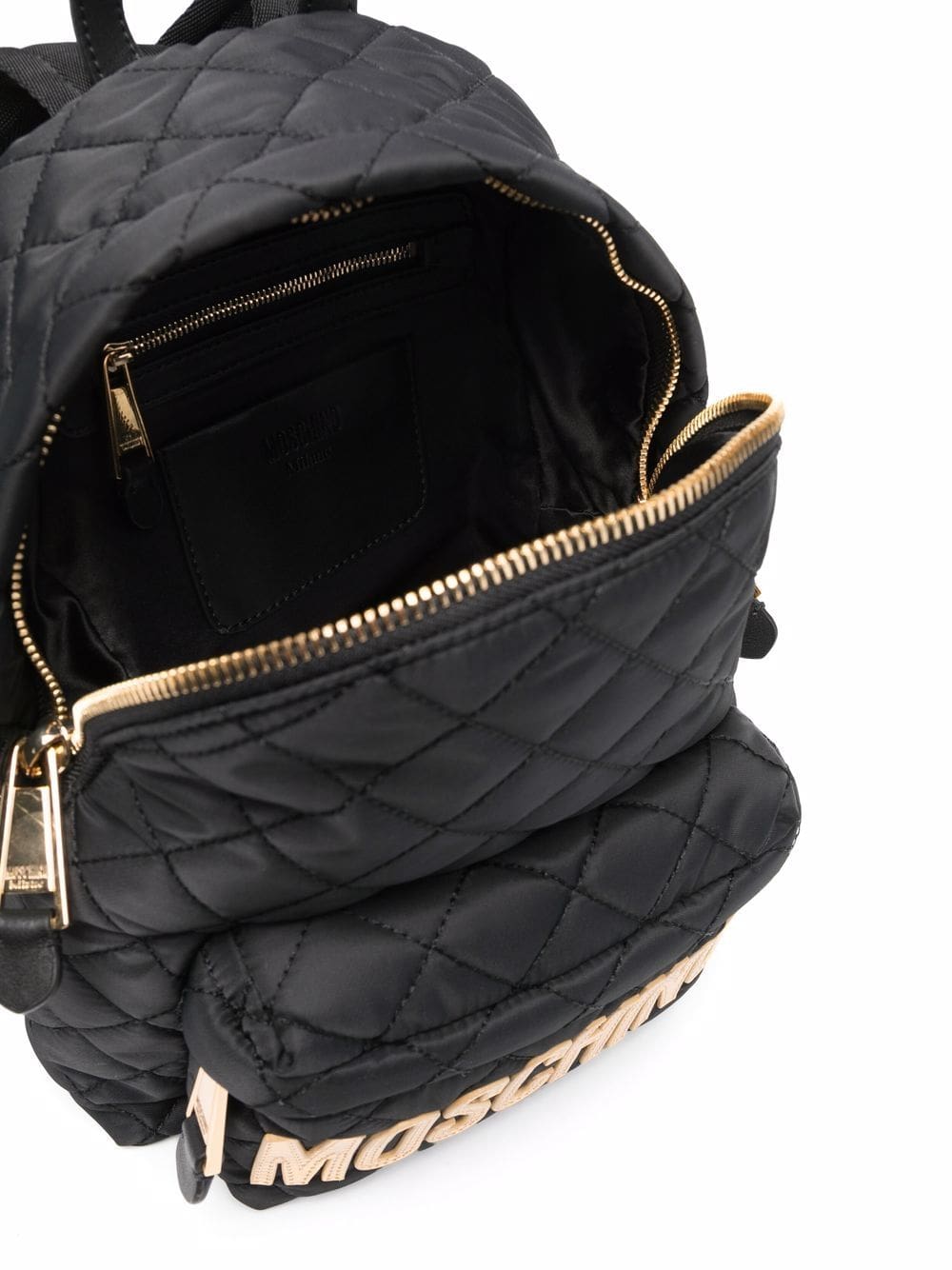 Moschino logo-plaque quilted backpack - Image 5