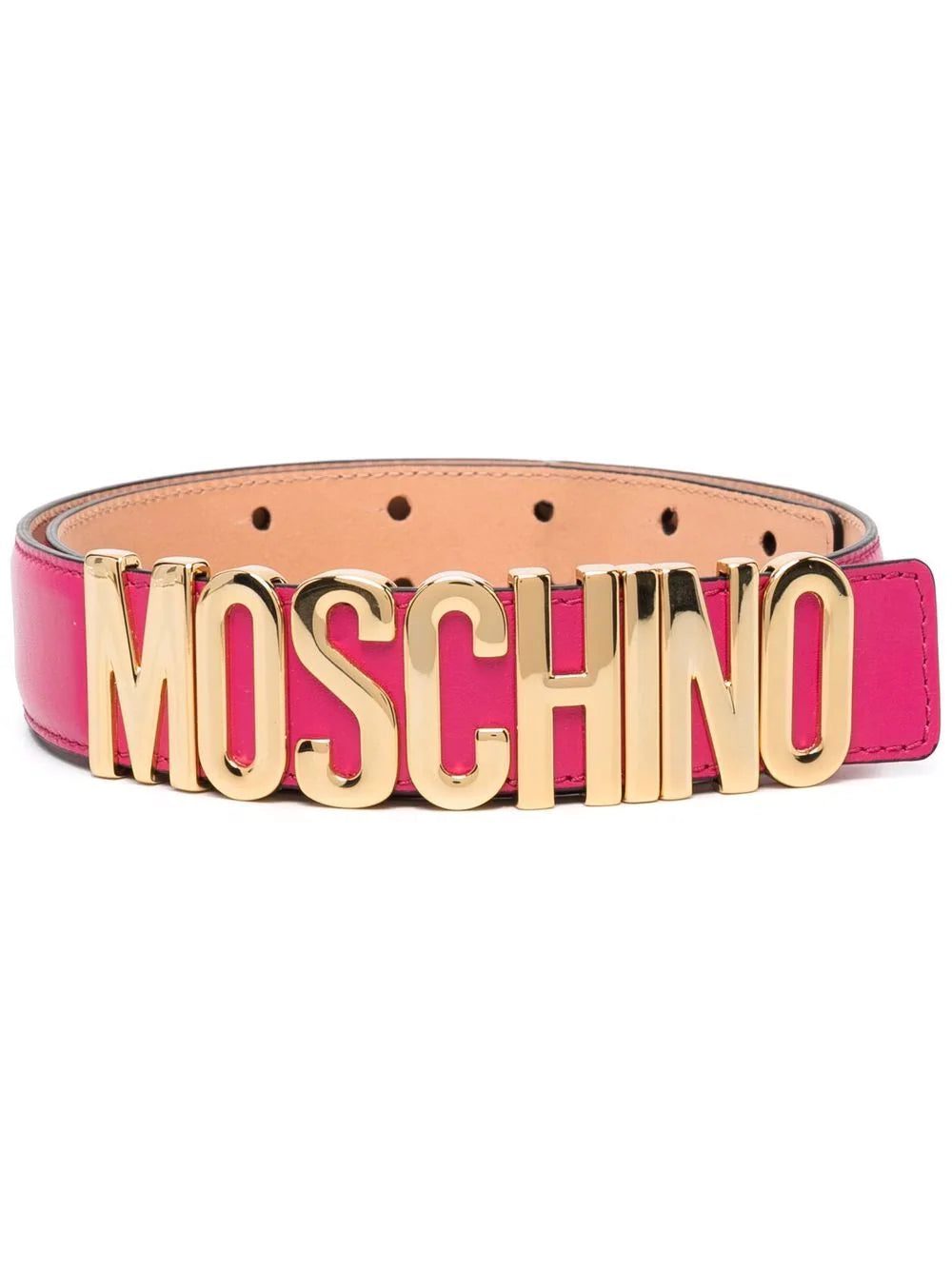Moschino logo-plaque adjustable-fit belt