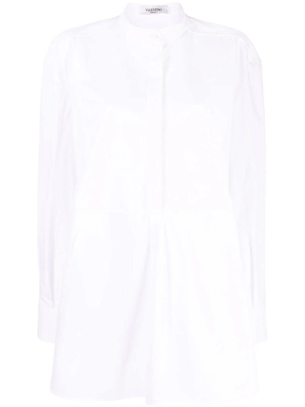 Valentino Garavani collarless half-button shirt