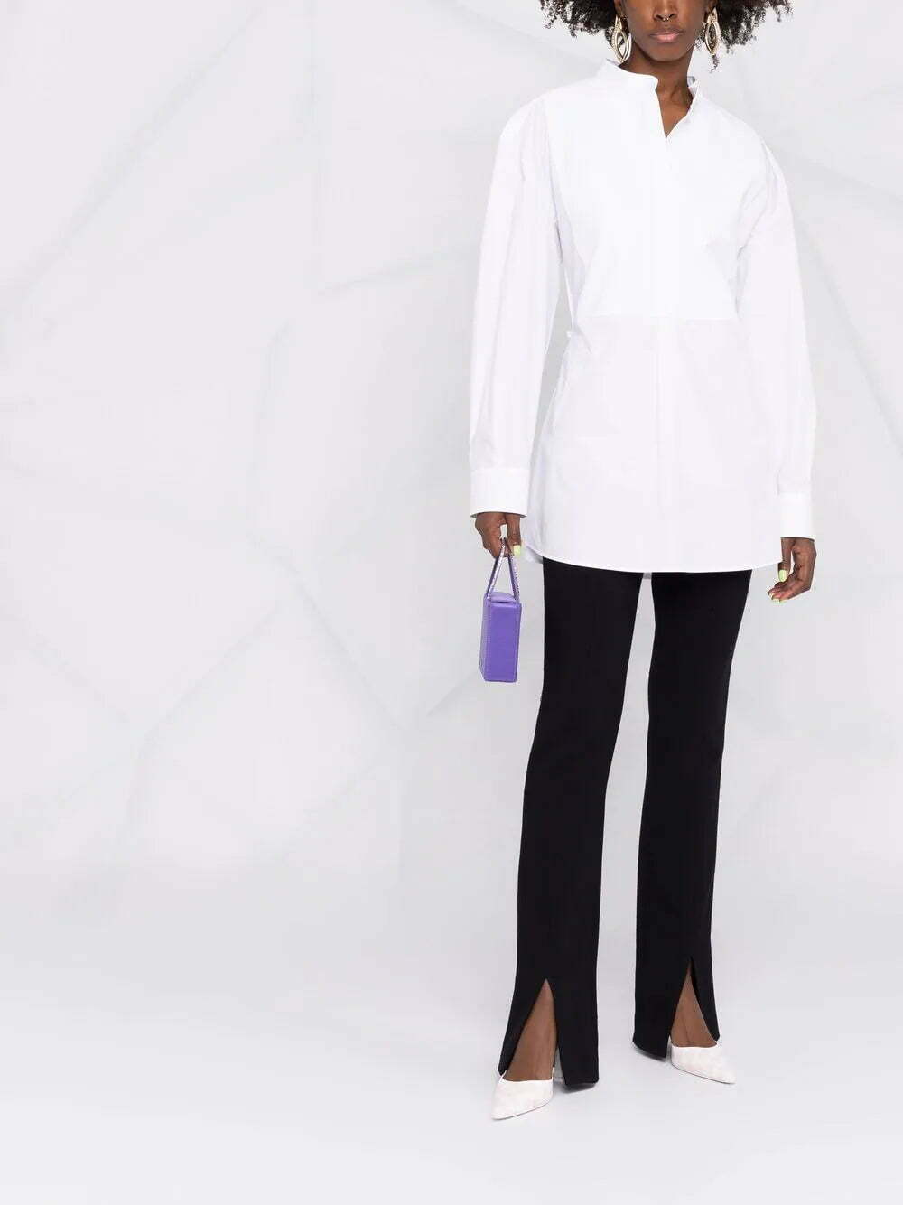 Valentino Garavani collarless half-button shirt - Image 2