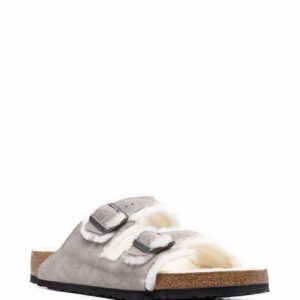 Birkenstock Arizona shearling suede sandals