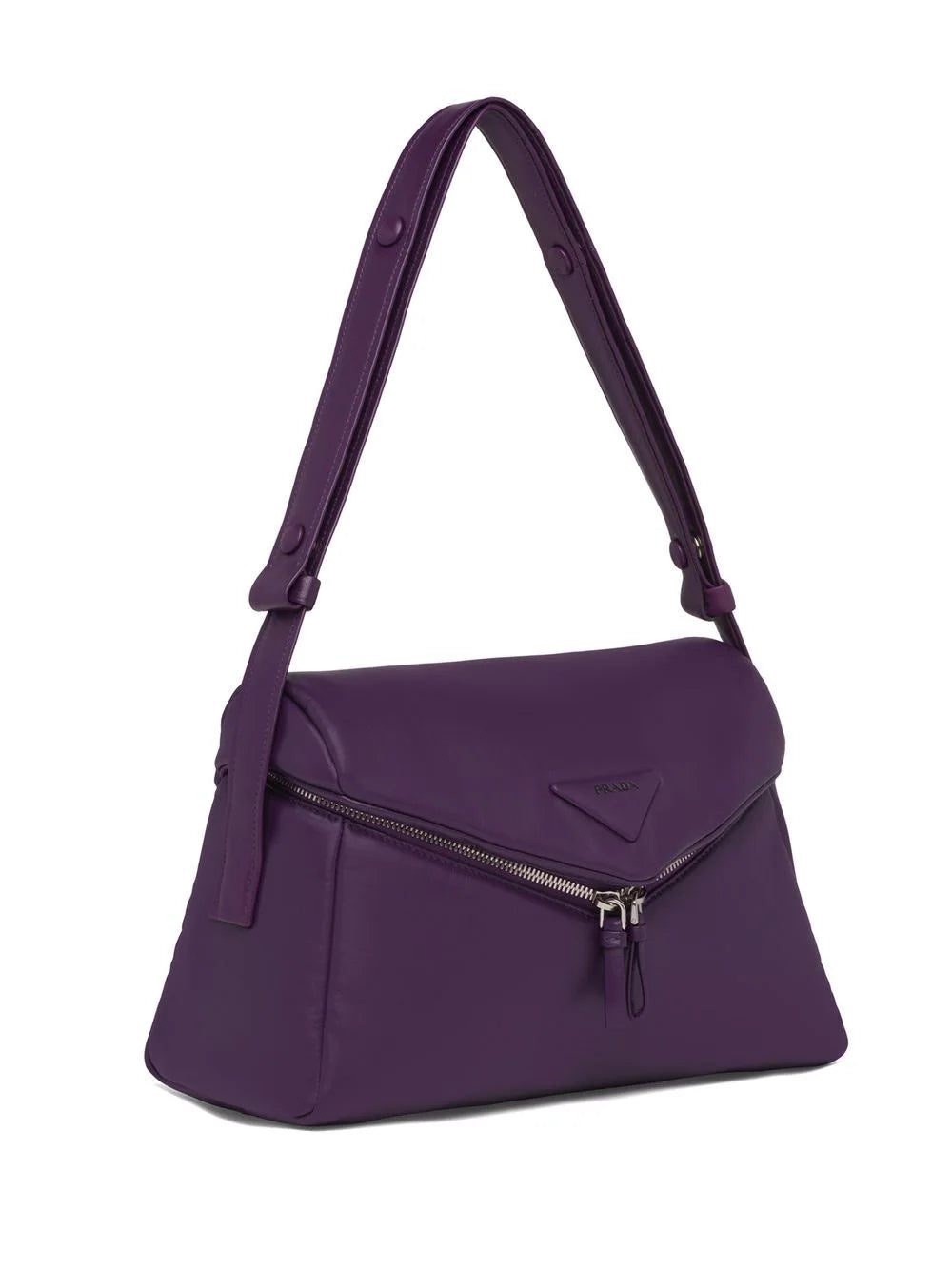 Prada logo-patch front-flap shoulder bag - Image 3