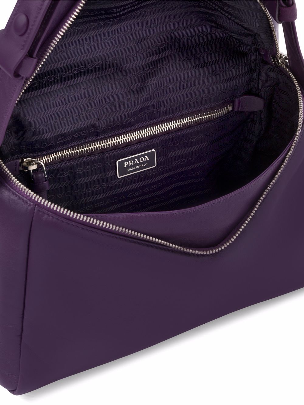 Prada logo-patch front-flap shoulder bag - Image 4