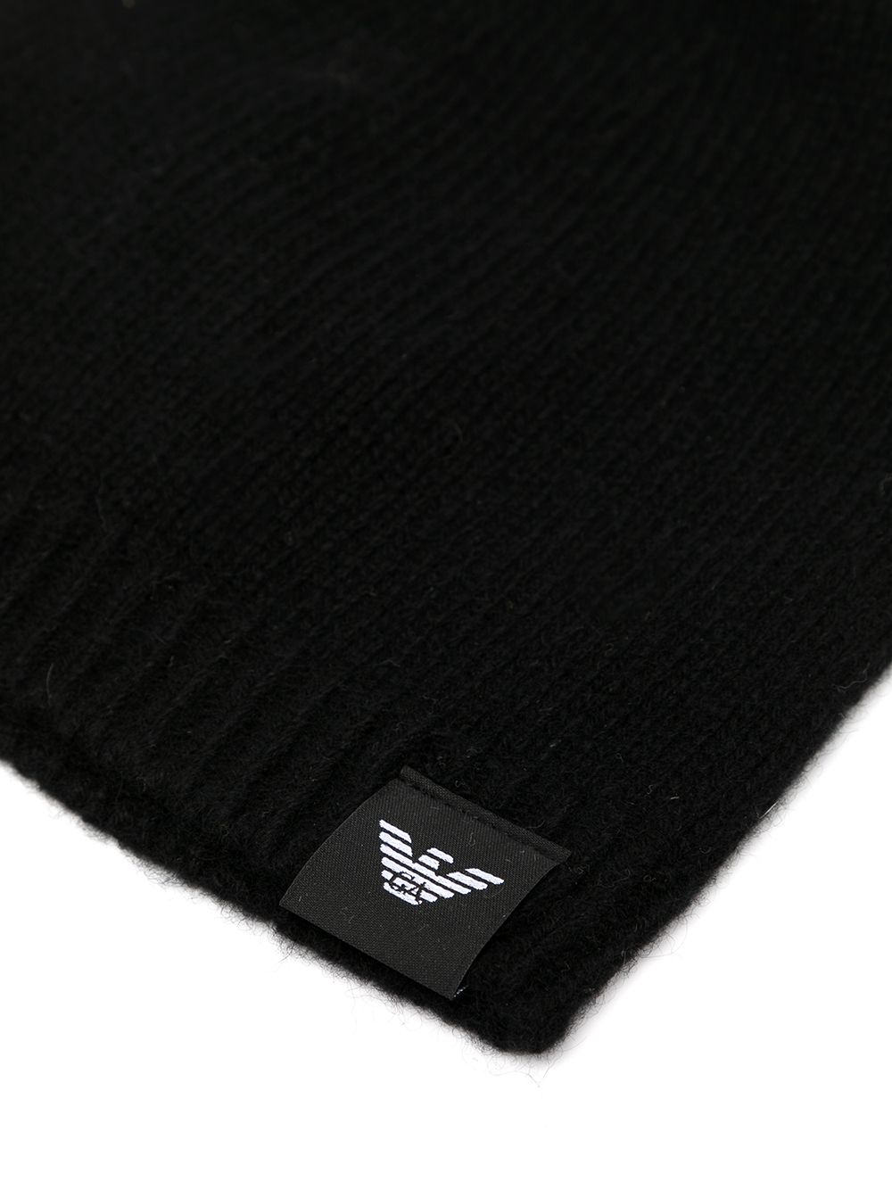 Emporio Armani logo-patch knitted beanie - Image 2