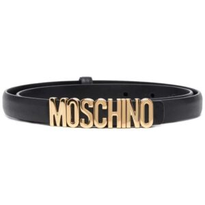 Moschino  logo-lettering leather belt