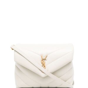 Saint Laurent logo-plaque quilted crossbody bag