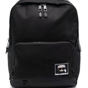 Karl Lagerfeld Ikonik logo-patch backpack