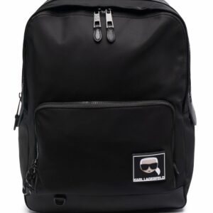 Karl Lagerfeld Ikonik logo-patch backpack