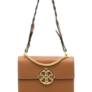 Tory Burch logo-plaque leather shoulder bag