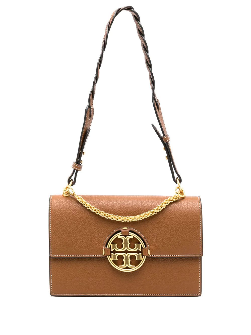 Tory Burch logo-plaque leather shoulder bag