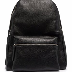 Orciani logo-plaque leather backpack