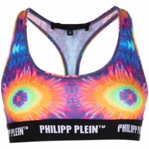 Philipp Plein tie-dye logo-undebrand bra