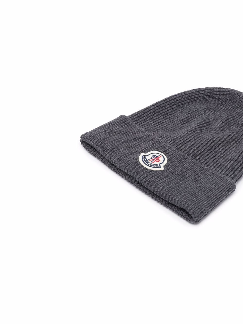 Moncler logo-patch knitted beanie hat - Image 2