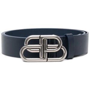 Balenciaga  logo-buckle leather belt