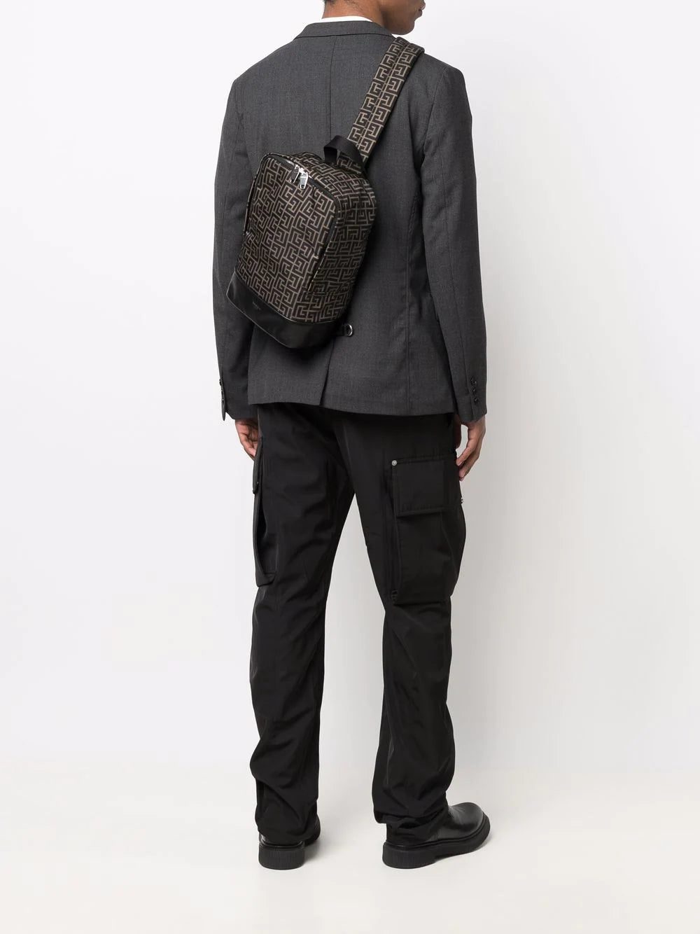 Balmain one-shoulder monogram backpack - Image 2