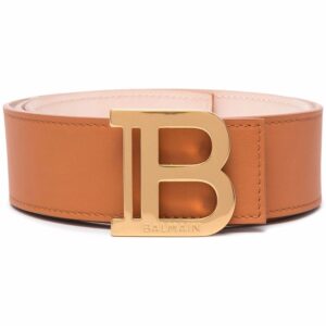 Balmain  logo-plaque leather belt