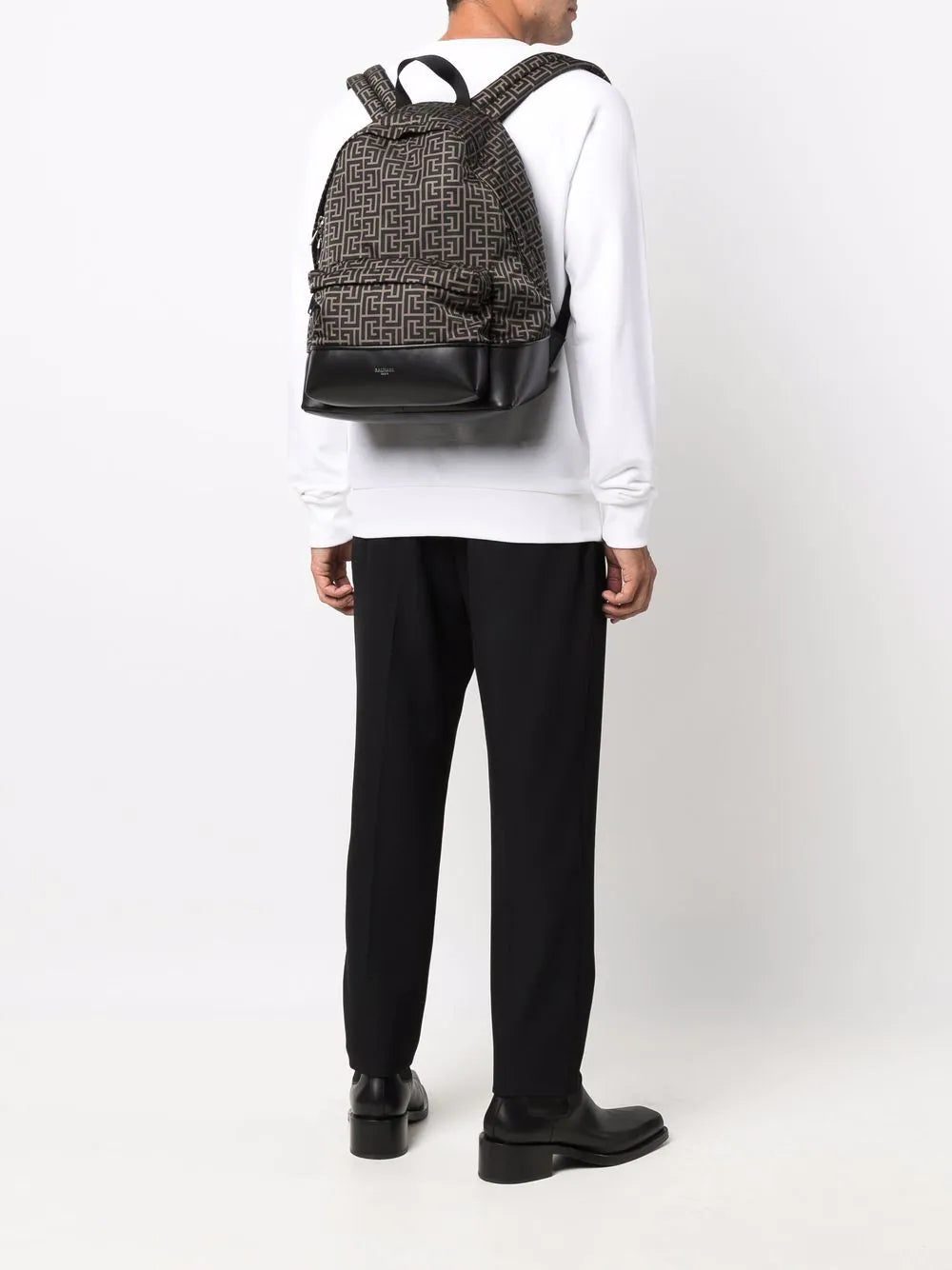 Balmain monogram print city backpack - Image 2