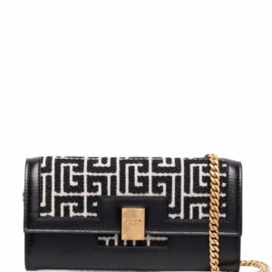 Balmain 1945 jacquard-monogram wallet