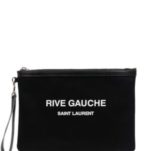 Saint Laurent  Rive Gauche logo-print clutch