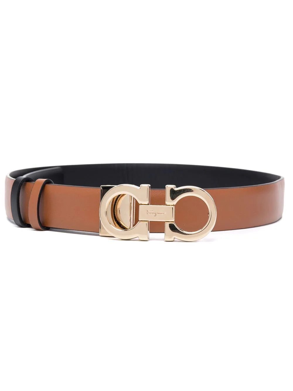Ferragamo logo-plaque leather belt
