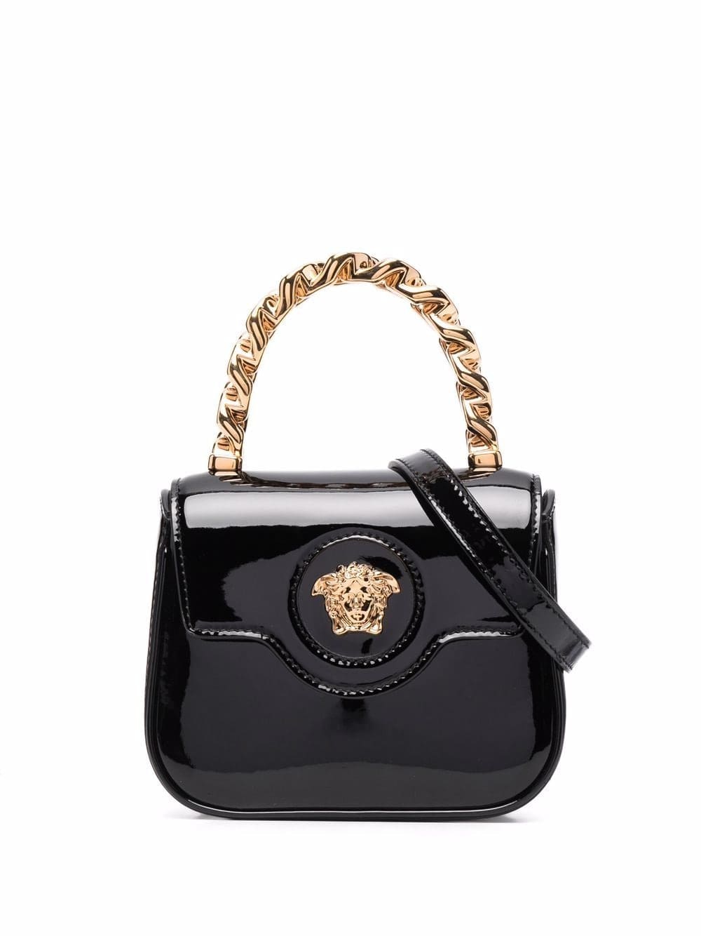 Versace La Medusa patent mini bag