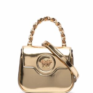 Versace La Medusa patent-leather mini bag